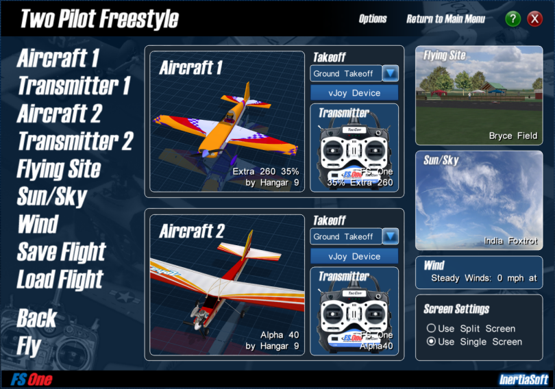 Image of the Fly Screen: Two Pilot Freestyle
